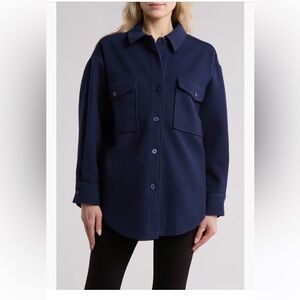 Good American Navy Shacket